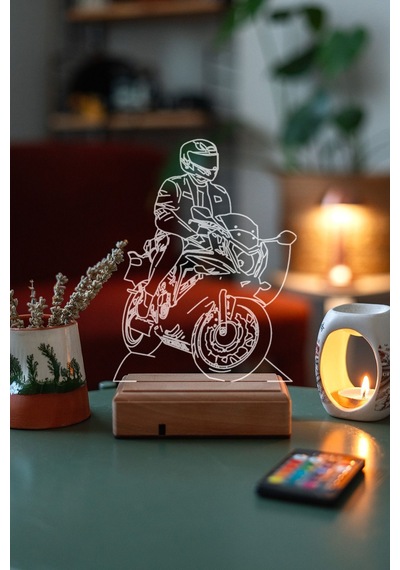 Motor Sevenlere 16 Renk Kumandalı 3d Gece Lambası