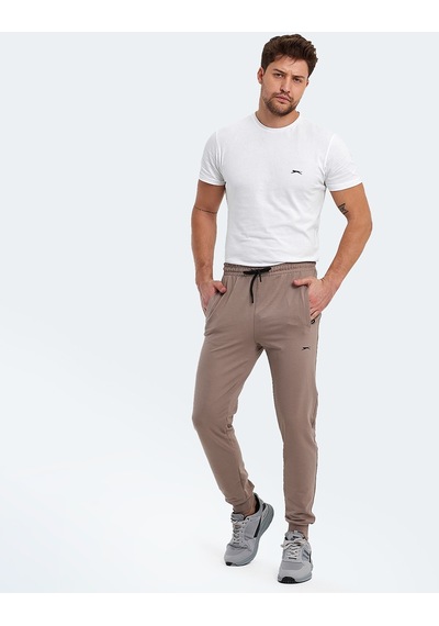 Slazenger OLUFTEN I Erkek Cepli Taş Gri Eşofman Altı