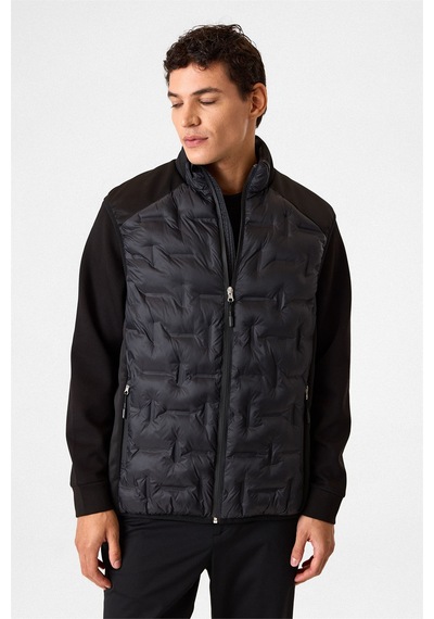 Backandbond Regular Fit Siyah Dolum Yelek Çok Renkli