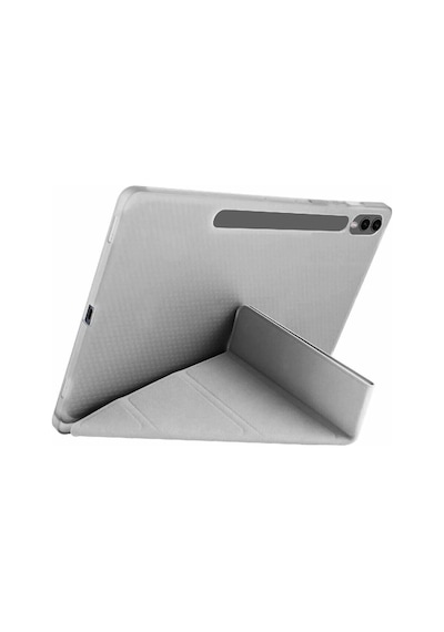 Samsung  Uyumlu - Galaxy X510 Tab S9 Fe 11 Kılıf Kalemlikli Mars Tablet Kılıfı - Koyu Gri Arka Kapak