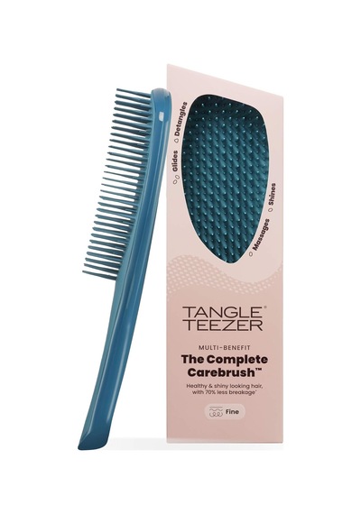 Complete Carebrush Fine Saç Bakım Fırçası İnce Ve Hassas Saçlar İçin Düğümleri Nazikçe Açar, Saç Derisine Masaj Yapar Mavi