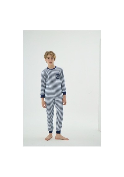 Zeyzey 8939 Erkek Ç. Baskılı Pijama Takım Lacıvert/3-4yas Lacivert