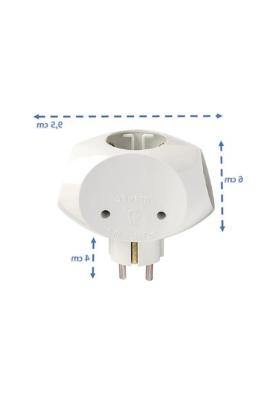 16a, 250v Beyaz Elektrik Prizi