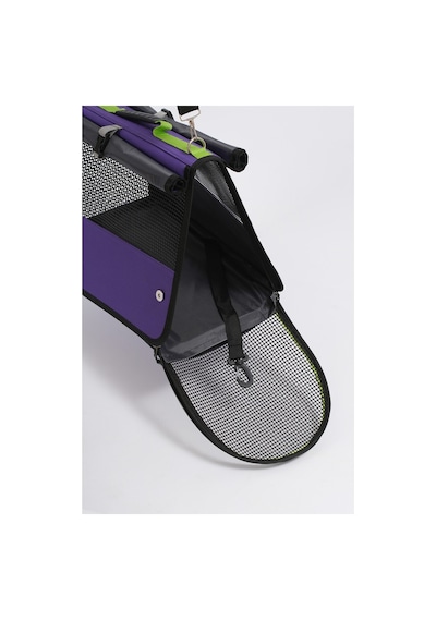 Brave Paws Perdeli Flybag Plastik Yırtılmaz Fileli Çanta Mor