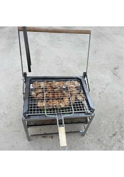 Teknomangal Ph302 Hareketli Mangal Paslanmaz Çelik 40x30 Cm Izgara Telli Diğer