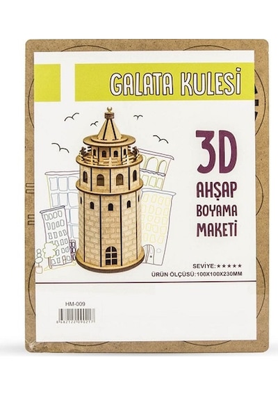 Galata Kulesi - 3D Ahşap Maket