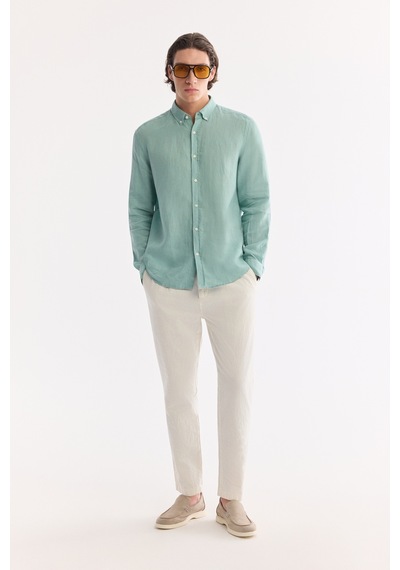Avva Erkek Kırık Beyaz Beli Bağcıklı Keten Karışımlı Chino Relaxed Fit Pantolon B003036 Avva Erkek Kırık Beyaz Beli Bağcıklı Keten Karışımlı Chino Relaxed Fit Pantolon B003036