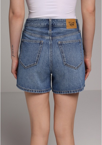 Colin's Colins Mom Fit Yüksel Bel Düz Kadın Mid İndigo Denim Jean Şort Cl1081451 Q1.v1 Dn45060