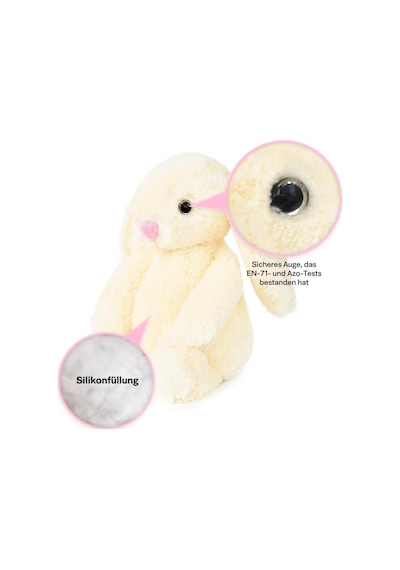 Peluş Tavşan Uyku Arkadaşı 45 Cm, Uzun Kulaklı Yumuşak Bunny Plush, Çocuk Ve Bebekler İçin Sarı