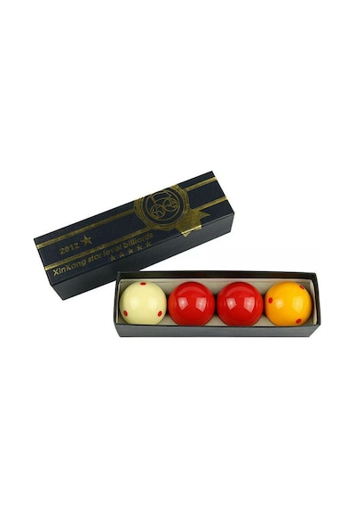 Xinkang Süper Pro Cup Benekli 4 Top Carom Bilardo Top Seti 61.5 Mm