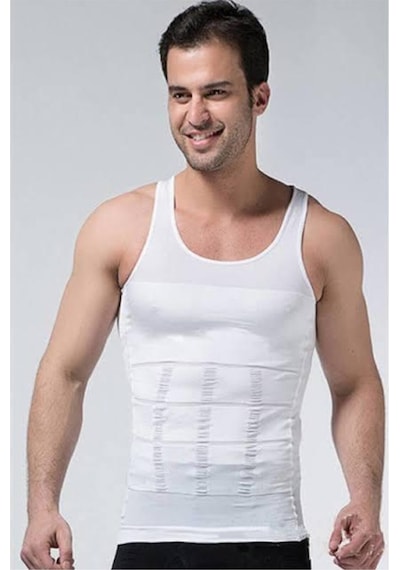 Nacar Beyaz Erkek Korse Atlet Beyaz Korse Beyaz