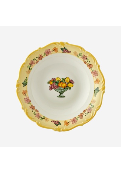 Sarı Porselen Çukur Tabak 21,5 Cm