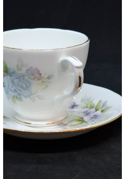 Bone China Mavi Gül Vintage Çay/kahve Fincanı 2 Parça 150 Ml