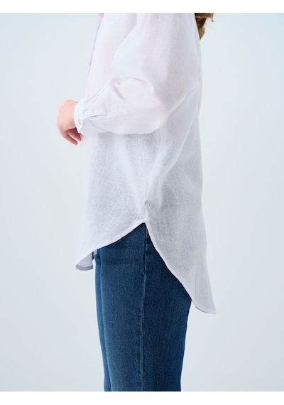LOFT Loose Fit Kadın Gömlek U.kol Lf2038437 Q1.v1 Beyaz
