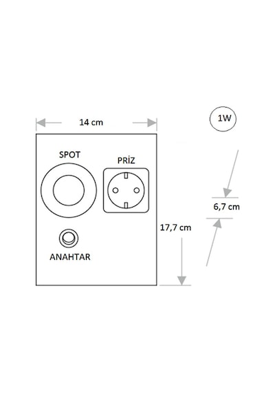 Cata Ct-5110 İki Prizli Tezgah Aydınlatma Armatürü Diğer