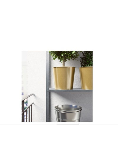 Ikea Daıdaı Çelik Saksı, Pirinç Rengi, 19 Cm -