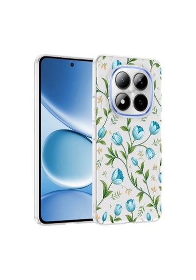 Xiaomi Redmi Note 15 Pro Plus Kılıf Kamera Korumalı Desenli Zore Klip Kapak Xiaomi Redmi Note 15 Pro Plus Zore - Mavi Lale