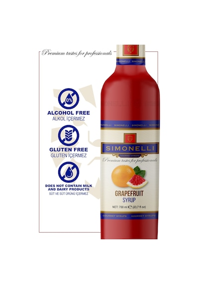 Simonelli Kahve ve Kokteyl Şurubu Greyfurt Aromalı 700 ML + Pompa