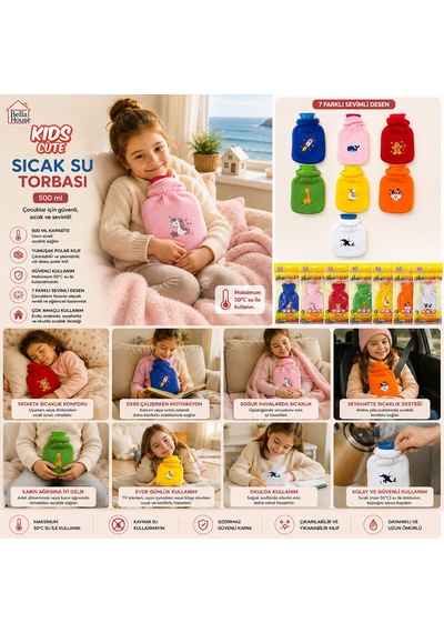 Çocuk Polarlı Sıcak Su Torbası 500ml Diğer