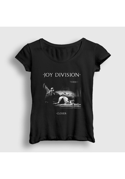 Presmono Kadın Closer Joy Division T-shirt Siyah