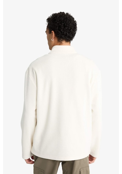 Defacto Yumuşak Tuşe Kadife Sweatshirt F2352AX25WN Ekru