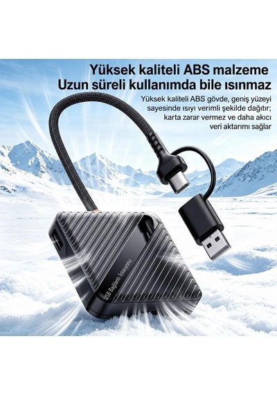 Sd/tf Hafıza Kartı Okuyucu 5 Kart Usb-a Usb-c 3.0 5gbps Ads-319