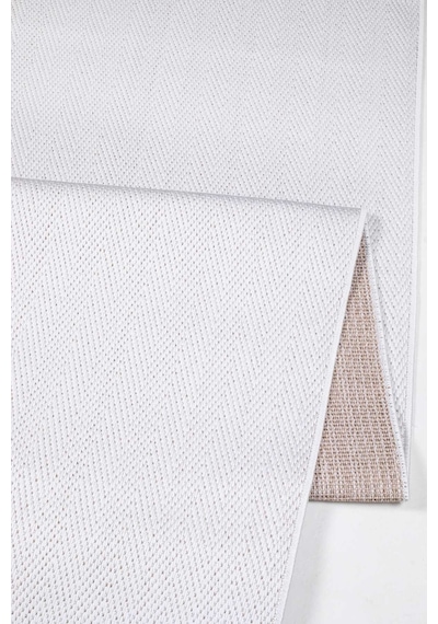 Venüs Sisal Antrasit Modern Dokuma Kilim Hasır Halı Beyaz