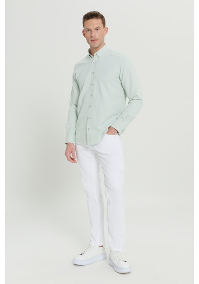 AC&Co / Altınyıldız Classics Erkek Yesıl Slim Fit Dar Kesim Klasik Yaka Pamuklu Armürlü Gömlek Yesıl Yeşil AC&Co / Altınyıldız Classics Erkek Yesıl Slim Fit Dar Kesim Klasik Yaka Pamuklu Armürlü Gömlek Yesıl Yeşil