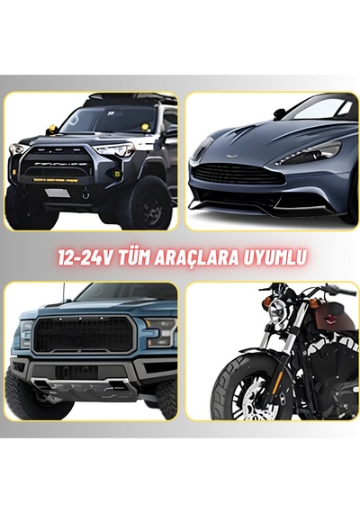 Oto Led Far Mercek Göz Animasyonlu 3 İnç Yeni Nesil Kumanda Kontrol Far Ambiyans Aydınlatma 2 Adet