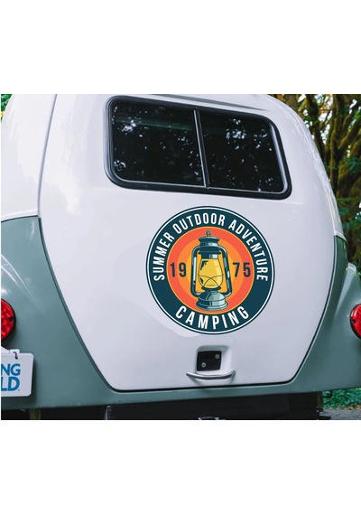 Kamp Sticker, Kampçı Camping Adventure Off Road Sticker, Araba Oto Pickup Karavan Sticker 02023 10X10 Cm