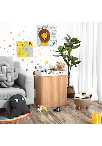 Doğal Bambu Katlanabilir Kirli Çamaşır Sepeti, Yıkanabilir Çıkarılabilir Astar Torbalı, Sele Görünümlü Şık Ve Dayanıklı Çamaşır Sepeti, Kapaklı Ve Ergonomik Tasarım 2 Bölmeli Natural Doğal Bambu Katlanabilir Kirli Çamaşır Sepeti, Yıkanabilir Çıkarılabilir Astar Torbalı, Sele Görünümlü Şık Ve Dayanıklı Çamaşır Sepeti, Kapaklı Ve Ergonomik Tasarım 2 Bölmeli Natural
