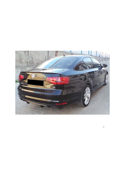 Vw Jetta Mk6 R Difüzör Sol Çift Çıkış Parlak Siyah Difizör 2015 2016 2017 2018 Arka+bodykit+ek