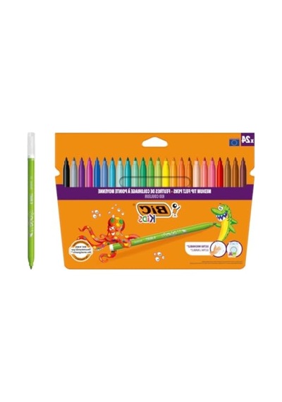 Yıkanabilir Keçeli Boya Kalemi - 24 Renk 124-Pembe