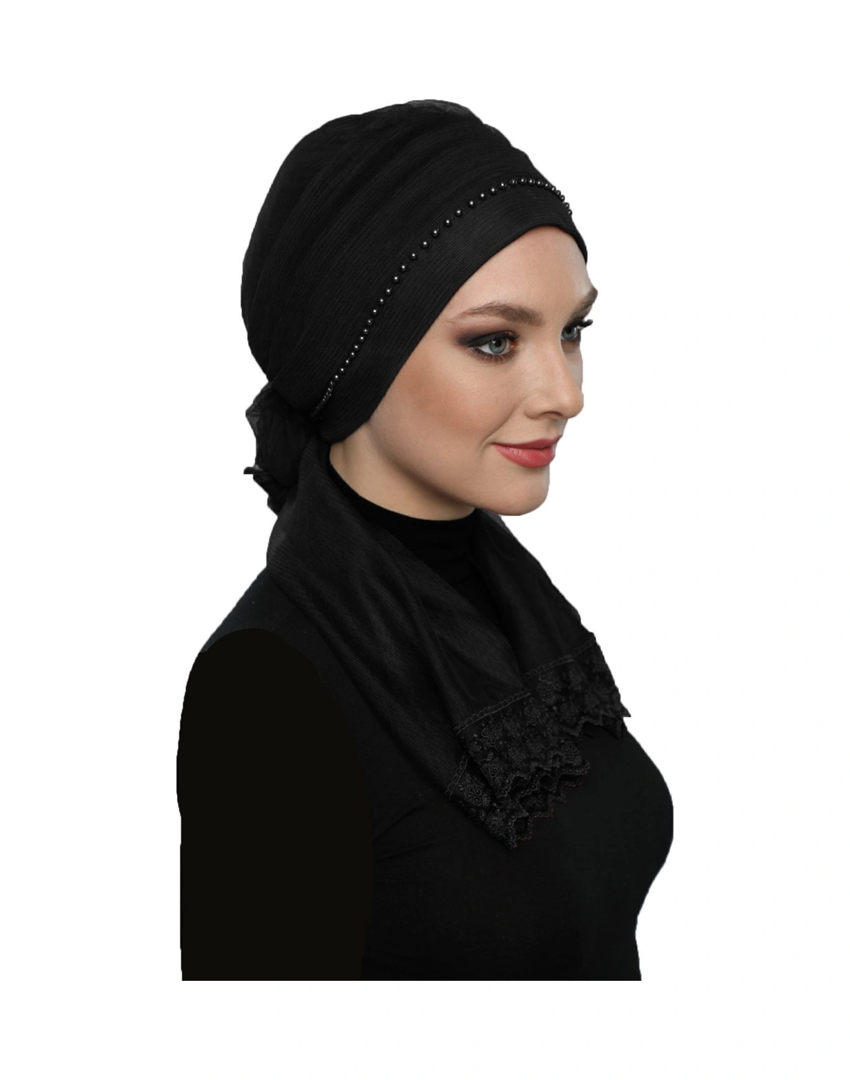 Elysianfidan Incili Tüllü Bağlamalı Tül Kaplamalı Dantelli Inci Işlemeli Siyah Dış Bone Tesettür Abiye Siyah Elysianfidan Incili Tüllü Bağlamalı Tül Kaplamalı Dantelli Inci Işlemeli Siyah Dış Bone Tesettür Abiye Siyah
