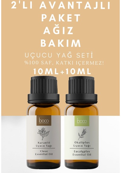 Boco Born In Cosmetics Karanfil + Okaliptus %100 Saf Uçucu Yağı 2 x 10 ML