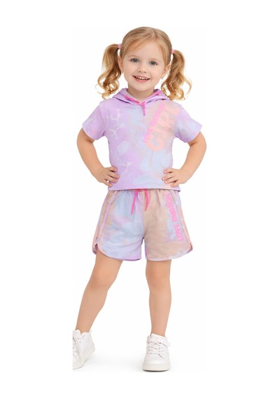 İrem Çocuk Giyim Kız Çocuk Girl Yazı Desenli Batik Desen Modelli Kapüşonlu Tişört Şort Takımı Çok Renkli İrem Çocuk Giyim Kız Çocuk Girl Yazı Desenli Batik Desen Modelli Kapüşonlu Tişört Şort Takımı Çok Renkli