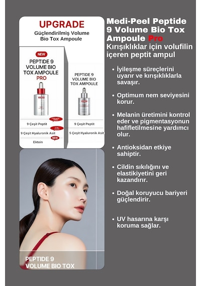 Medipeel Peptide 9 Volume Bio Tox Pro Yaşlanma Karşıtı, Kırışık Ve Sıkılaştırıcı Etkili Ampul 100ml M0067