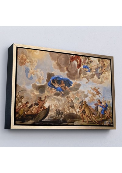 Ahşap Çerçeveli Floransa, İtalya Palazzo Medici'nin Tavan Panoramik Görünüm Tablosu-7239