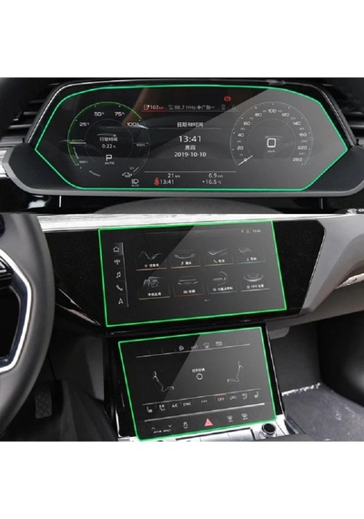 Audi Q8 2020-2023 Gösterge Ve Multimedya Çift Navigasyon Esnek Nano Ekran Koruyucu