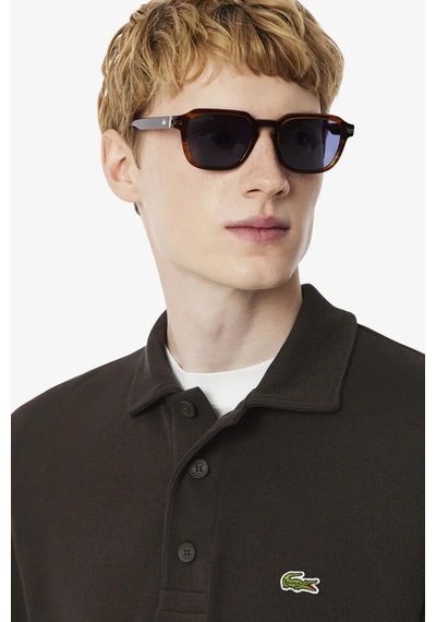 Lacoste Men's Classic Fit Sweatshirt Polo Yaka Düğmeli Organik Pamuk Fitilli Erkek Sweatshirt Kahverengi Lacoste Men's Classic Fit Sweatshirt Polo Yaka Düğmeli Organik Pamuk Fitilli Erkek Sweatshirt Kahverengi