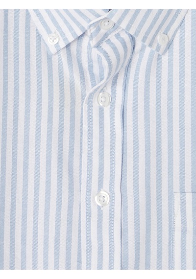 Lcwaıkıkı Classic Beyaz Regular Fit Çizgili Oxford Erkek Gömlek