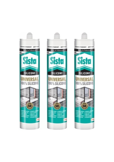 Sista Şeffaf Silikon 280 Ml Henkel (3 Adet) Şeffaf