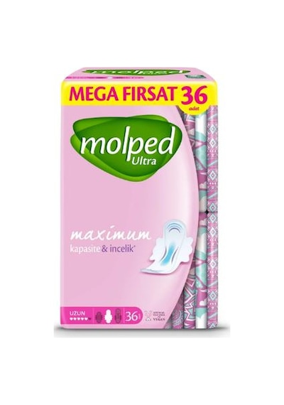 Molped Anatomik Hijyenik Ped Mega Fırsat Paketi 36 Lı Uzun