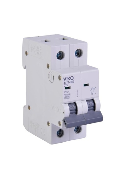 4vtb-2c25 Otomatik Sigorta 4,5ka C Tipi 2 Kutup 25a