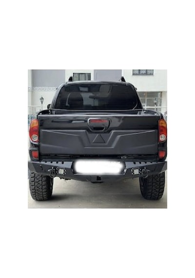 Mitsubishi L200 2015+ Yarım Bagaj Kapağı Kaplama Mat Siyah Arka Kapak Kaplama - Siyah