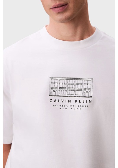 Calvin Klein Erkek T Shirt Lv04rf823g Yaf Beyaz Beyaz
