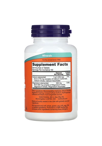 Now Foods, Calcium Kalsiyum & Magnesium Magnezyum , 100 Tablet