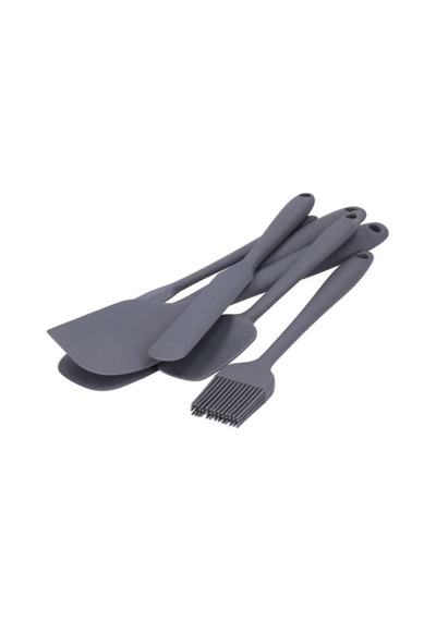 Silikon Spatula Ve Fırça Seti Gri