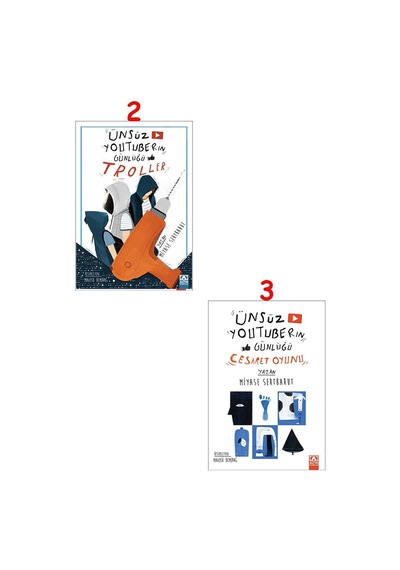 Ünsüz Youtuberın Günlüğü - Troller 2 , Ünsüz Youtuberın Günlüğü - Cesaret Oyunu 3 , 2 Kitap Set