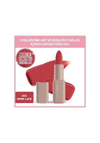Maybelline New York Serum Etkili Hyalüronik Asit Ve Besleyici Yağ İçeren Matte Ruj 003 Open Late